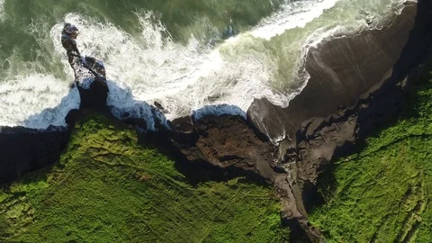 Aerial view beach Stock Footage 75987433