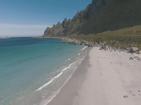 Aerial View of beach Video stock 77196317