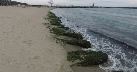 Aerial view from the beach. Stock Footage 84622881