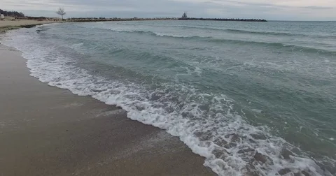 Aerial view from  the beach. Stock Footage 84622991