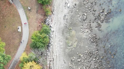 Aerial view of the beach Stock Footage 97030237