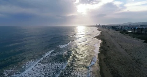 Aerial view on the beach. Stock Footage 101096472