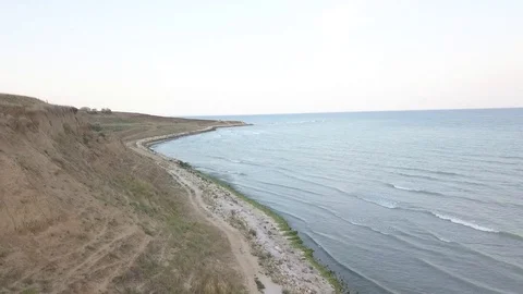 Aerial view on the beach Stock Footage 113965737