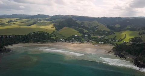 Aerial view of a beach Stock Footage 127878449