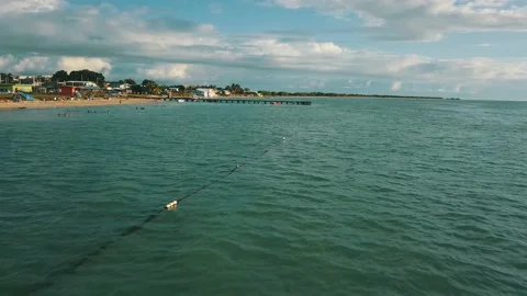 Aerial view of the beach Stock Footage 236708073