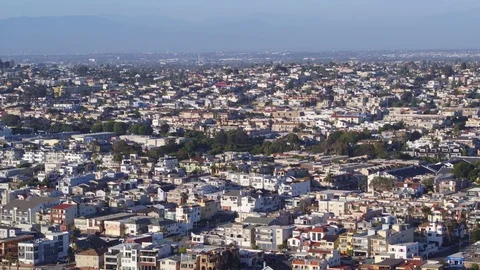 Aerial View of Beach Neighborhood Stock Footage