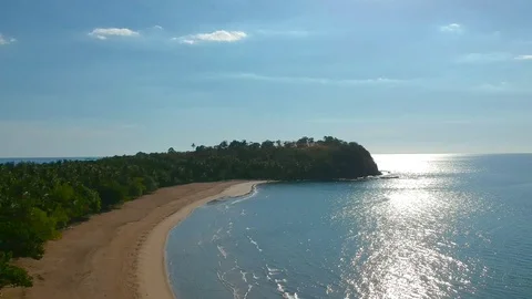 Aerial view of the beach in Philippines Видео 109797100