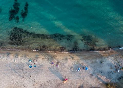 Aerial view of the beach Stock Photos