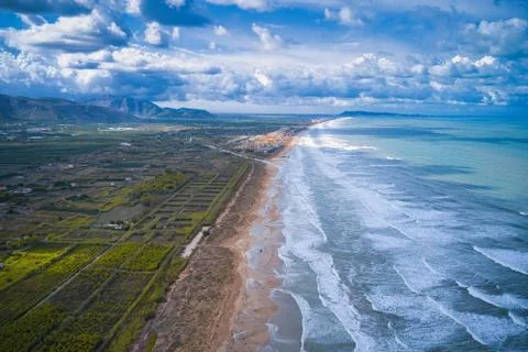 Aerial view of the beach. Foto stock