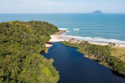 Aerial view beach Stock Photos
