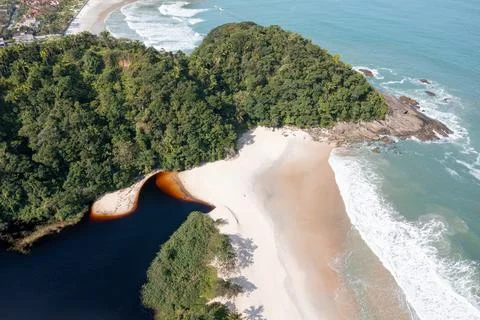 Aerial view beach Stock Photos