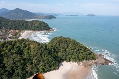 Aerial view beach Stock Photos