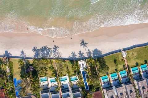 Aerial view beach Stock Photos