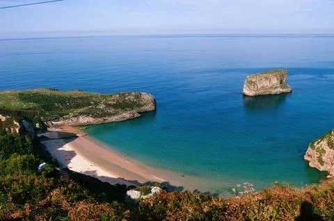 Aerial view of a beach Stock Photos