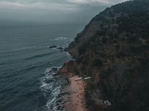 Aerial view of the beach Stock Photos