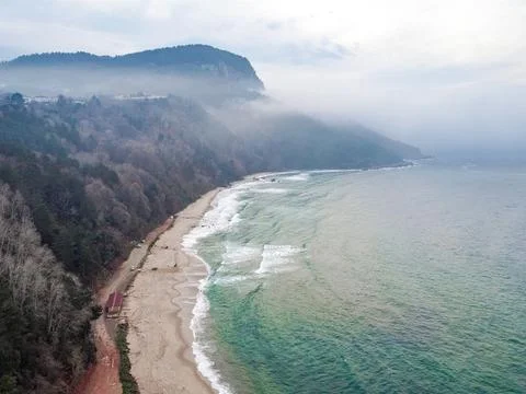 Aerial view of the beach Stock Photos