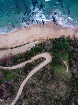 Aerial view of the beach Foto stock