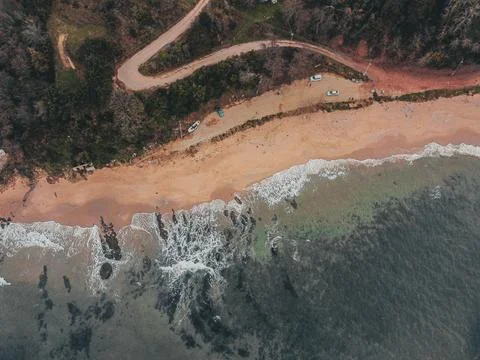 Aerial view of the beach Stock Photos