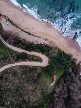 Aerial view of the beach Stock Photos