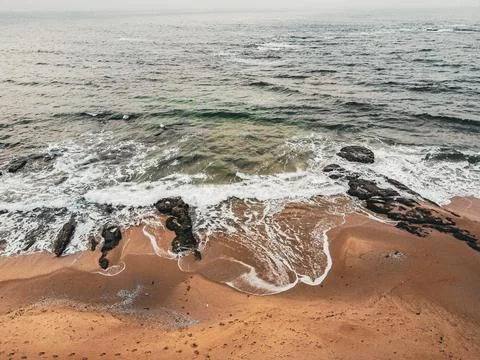 Aerial view of the beach Stock Photos