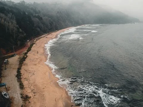 Aerial view of the beach Stock Photos
