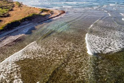 Aerial view of a beach in San Teodoro, a small town in Sardinia Stock-Fotos