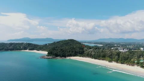 Aerial view of Beach  slide forward. Stock Footage 156555396