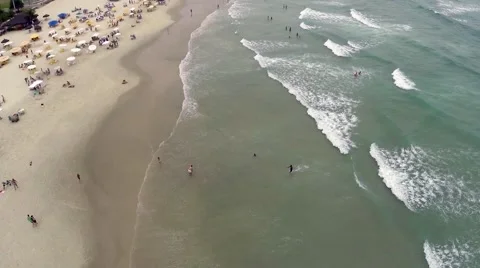 Aerial view of a beach on the summer Stock Footage 42673182