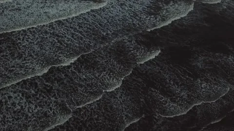 Aerial view of beach waves Stock Footage 220515194