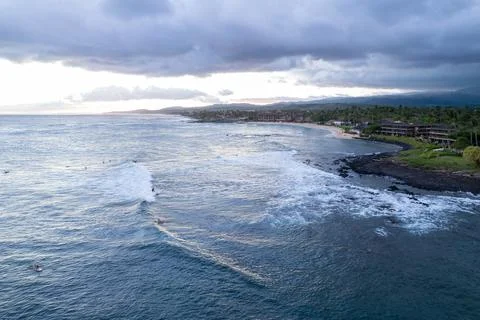 Aerial View of Beach Waves Photos