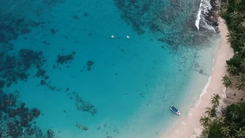 The aerial view of the beautiful beach Stock Footage 110623038