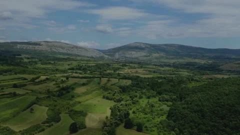 Aerial view of beautiful gorge based in Niš Serbia Stock Footage 158453509