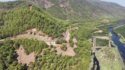 Aerial view of beautiful landscape Stock Footage 322514892