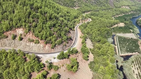 Aerial view of beautiful landscape Stock Footage 322514902