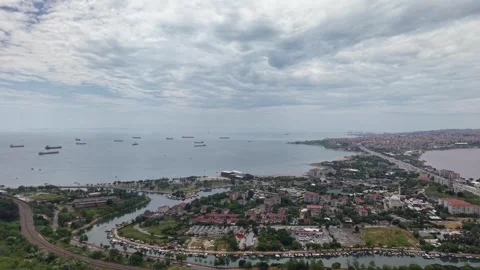 Aerial view of beautiful landscape Stock Footage 337635370