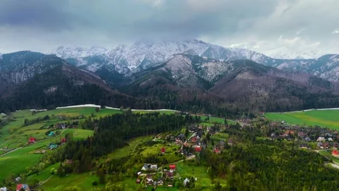 Aerial View Of Beautiful Mountain Stock Footage 304063899