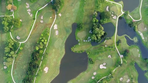 Aerial view. Beautiful pattern of garden in the city. Видео 81706259