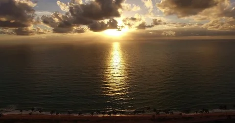 Aerial View of Beautiful Sunset Stock Footage 73680983