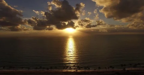 Aerial View of Beautiful Sunset Stock Footage 73686407