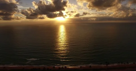Aerial View of Beautiful Sunset Stock Footage 73686412