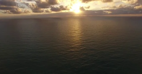 Aerial View of Beautiful Sunset on Maceio, Alagoas, Brazil Stock Footage 73681069