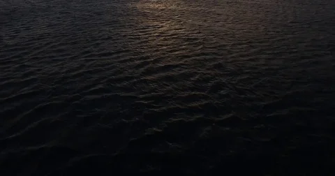 Aerial View of Beautiful Sunset Over the Ocean Stock Footage 73755122