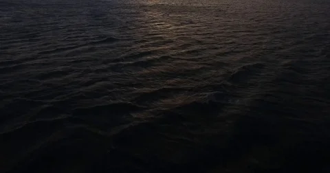 Aerial View of Beautiful Sunset Over the Ocean Stock Footage 73755124