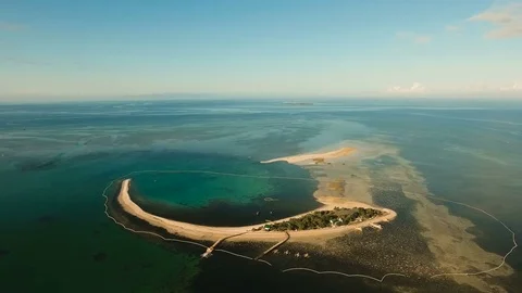 Aerial view beautiful tropical island. Philippines. Stock Footage