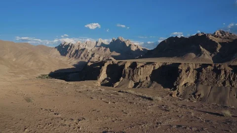 Aerial view of a beautiful valley in ladakh Stock Footage