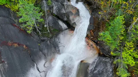 Aerial View Of Beautiful Waterfall Stock Footage 304063963