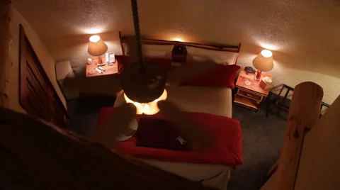 Aerial View of Bedroom Video stock 40810902