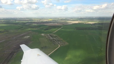 Aerial view of Belarus from the plane Stock Footage 85528723