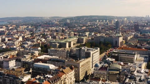 Aerial view of Belgrade Stock Footage 256200596