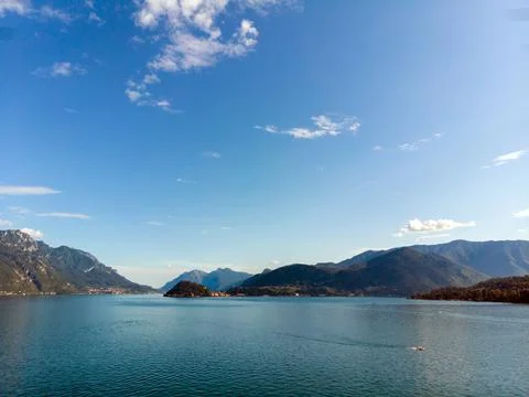 Aerial view of Bellagio City on Como Lake, Italy Stock Photos